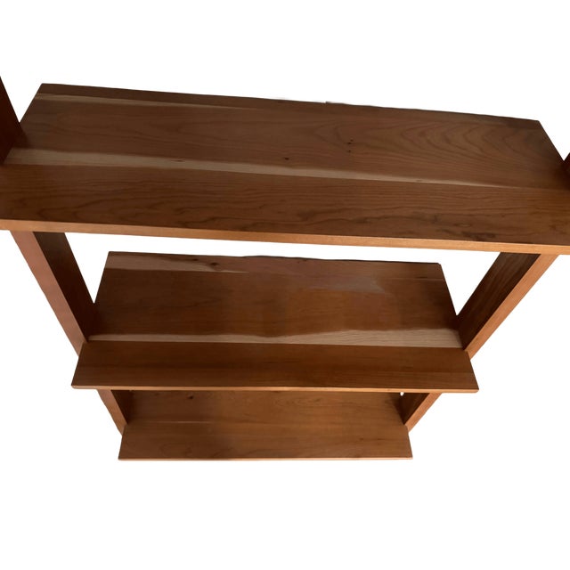 Room & Board Room & Board Walnut Ladder Bookcase / Leaning Shelf Unit, Attributed For Sale - Image 4 of 4