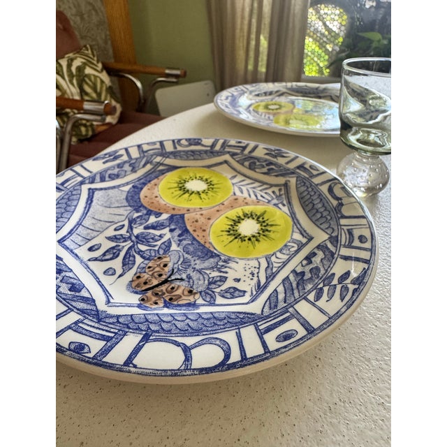 1970s 1970s Faience De Gien Oiseau Bleu - 2 Kiwi 1 Fig Set - 3 pcs For Sale - Image 5 of 9