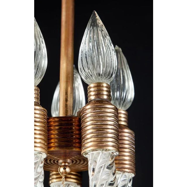 Italian Art Deco Chandelier from Barovier & Toso, 1940s For Sale - Image 10 of 15