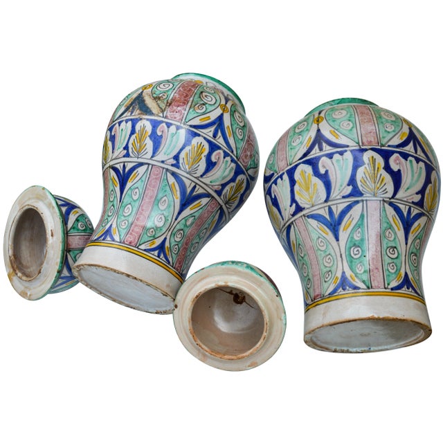Antique Andalusian Ceramic Vases- S/2 For Sale - Image 12 of 13
