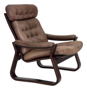 Vintage Danish Lounge Chair in Leather by Georg Thams, 1970s