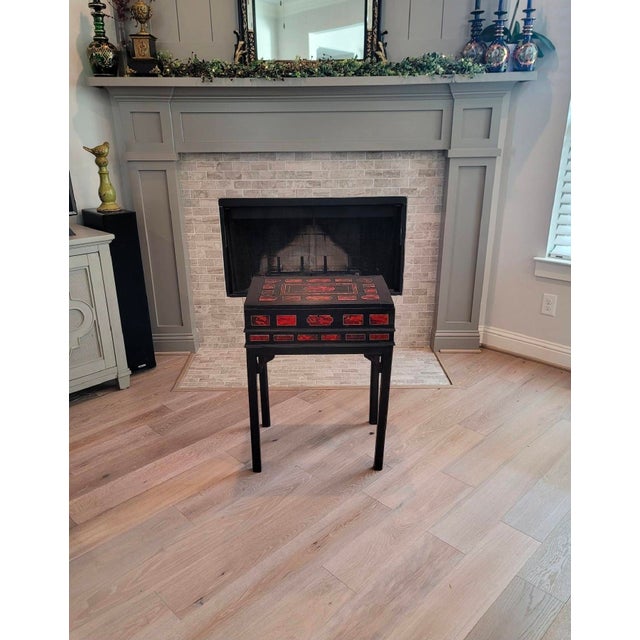 17th/18th Century Antwerp Ebonized Wood Faux Red Tortoiseshell Standing Box Silverware Chest For Sale - Image 18 of 18