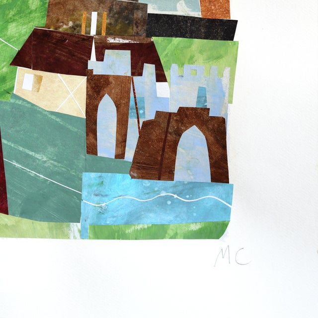 2020s Central Park Dreams - Architectural Colorful Mixed Media Collage Artwork by Maria C. Bernhardsson For Sale - Image 5 of 6