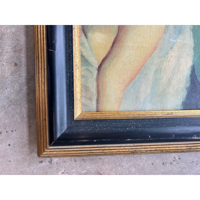 Contemporary Early 20th Century Modern Oil Painting of a Nude Woman, Signed and Framed For Sale - Image 3 of 12