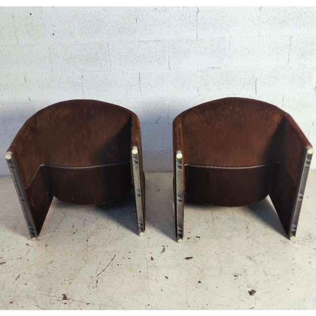 Velvet Alky Lounge Chairs by G.Piretti for A.Castelli, 1970s, Set of 2 For Sale - Image 11 of 16