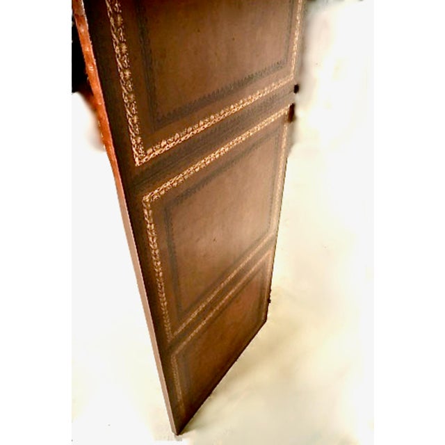 Leather Two-Panel Faux Book Screen For Sale In Los Angeles - Image 6 of 8