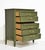 Green Mid Century Transitional 5-Drawer Chest With Brass Hardware by Thomasville - Newly Painted For Sale - Image 8 of 13