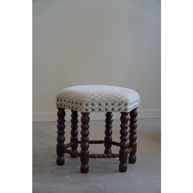 Set of Danish Modern Lounge Chair with Footstool in Beech by Slagelse Mobelvaerk, 1960s For Sale - Image 17 of 18