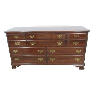 1980s Ethan Allen Georgian Court Dresser Cherry Designer For Sale