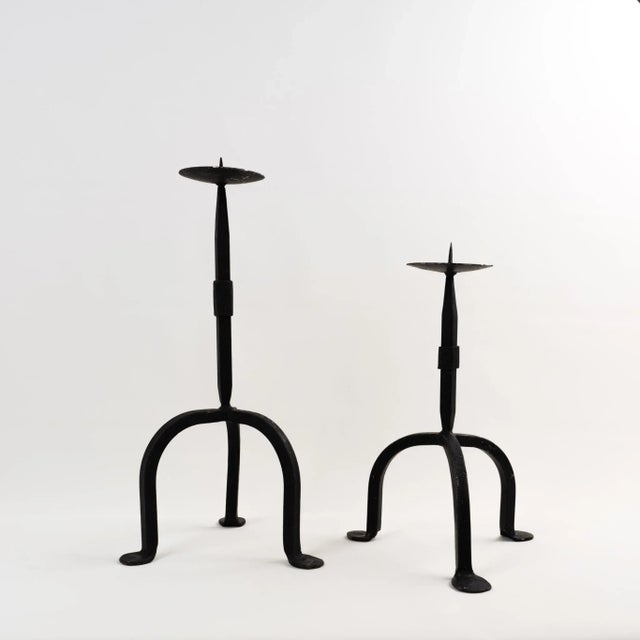Vintage Iron Candle Holders For Sale - Image 4 of 11