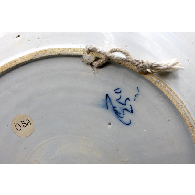 The Claw Circa 1780 Pair of Delft Blue & White Large Chop Plates or Chargers For Sale - Image 4 of 5