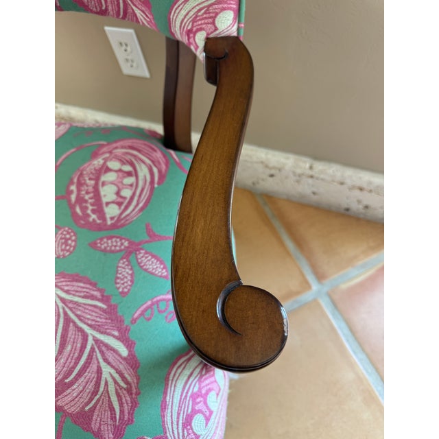 1940s Antique Palm Beach Chic Upholstered Accent Chair For Sale - Image 4 of 11