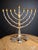 Contemporary VTG Fred Spinowitz Tree of Life Menorah Signed Judaica Silver Tone Brass Leaves For Sale - Image 3 of 18