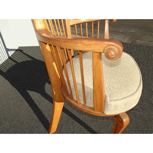 Set of 10 Vintage Mid Century Enkeboll La Condesa Oak Highback Spindle Chairs For Sale - Image 12 of 16