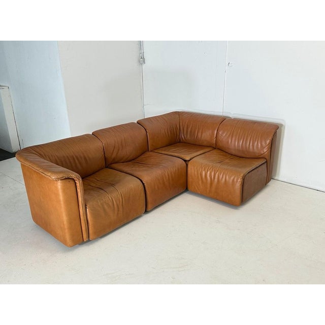 Animal Skin Modular Leather Sofa from Wittmann, Set of 5 For Sale - Image 7 of 17