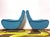 Blue Italian Lady Lounge Chairs attributed to Marco Zanuso, 1960s, Set of 2 For Sale - Image 8 of 15