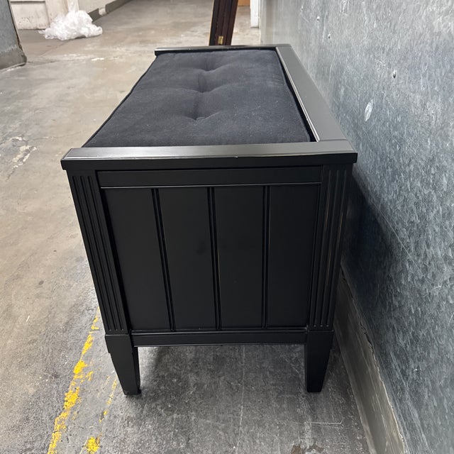 Crate & Barrel Crate & Barrel Morrison Storage Bench, Ebony For Sale - Image 4 of 12