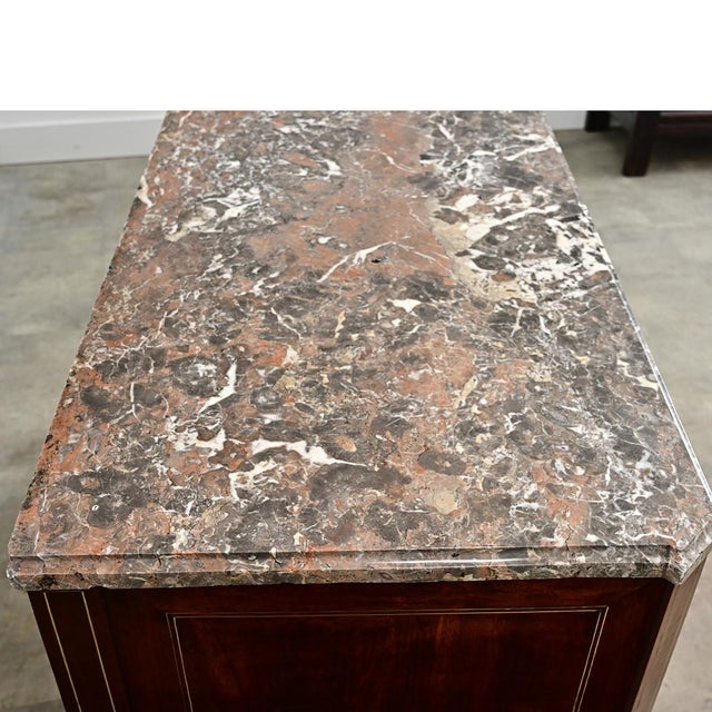 French 19th Century Mahogany Marble-top Commode For Sale - Image 14 of 16