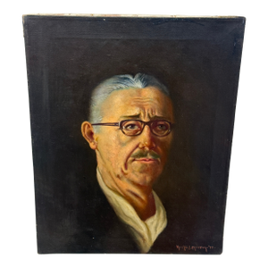 Martin J. Murray (American, 1908–1997) "Self Portrait" Oil, 1977