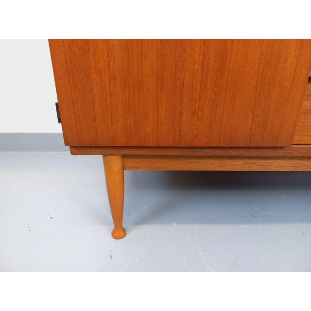 Tan Vintage Scandinavian Style Teak Secretaire Cabinet, 1960s For Sale - Image 8 of 17