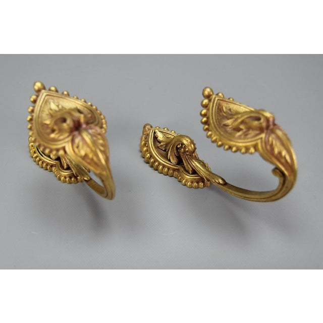 Early 20th Century French Bronze Curtain Tiebacks, 1890s, Set of 2 For Sale - Image 4 of 18