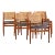 Arne Vodder for Sibast Model 51 Mid Century Danish Teak and Cane Dining Chairs - Set of 6 For Sale