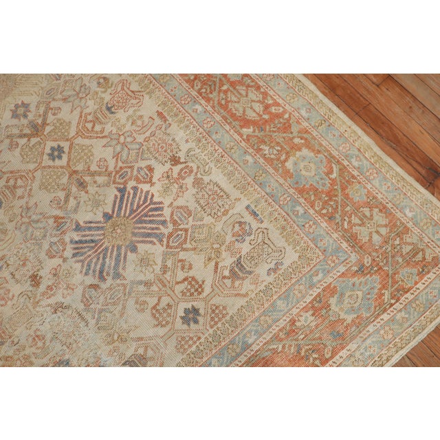 Textile Antique Zabihi Collection Persian Mahal Soft Rug - 8'10" x 11'9" For Sale - Image 7 of 12