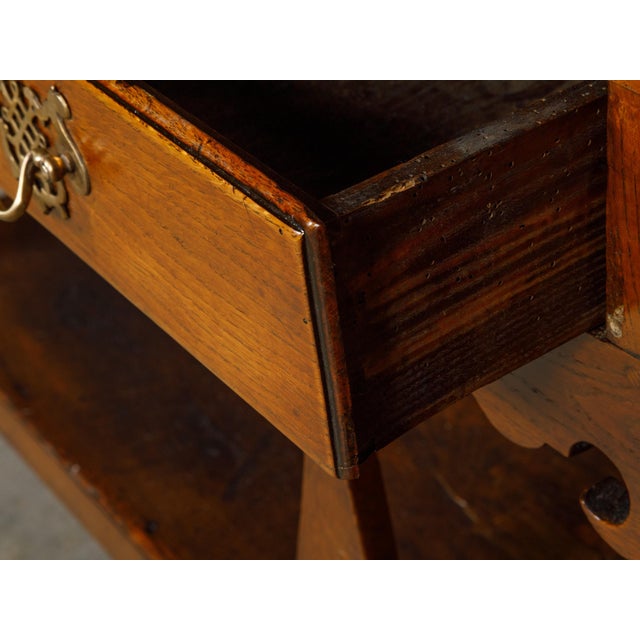 Wood 19th Century Welsh Country Cupboard Dresser with Open Shelves and Three Drawers For Sale - Image 7 of 12