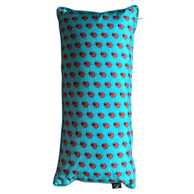 Textile Fornasetti Mano Ladybug Silk Pillow For Sale - Image 7 of 7