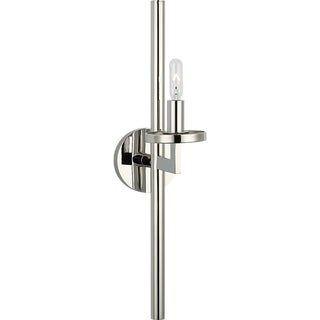 Kelly Wearstler for Visual Comfort Signature Liaison Single Sconce in Polished Nickel For Sale