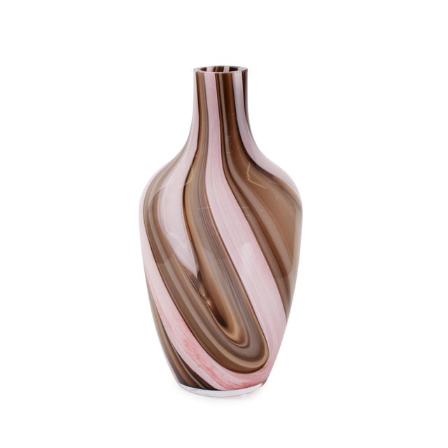 Neapolitain Glass Vase- Medium For Sale In Chicago - Image 6 of 10
