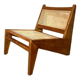 Kangaroo Lounge Chair in Teak and Rattan For Sale
