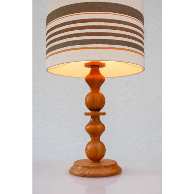 Large Vintage Pine Table Lamp from Markslöjd, 1970s For Sale - Image 12 of 13