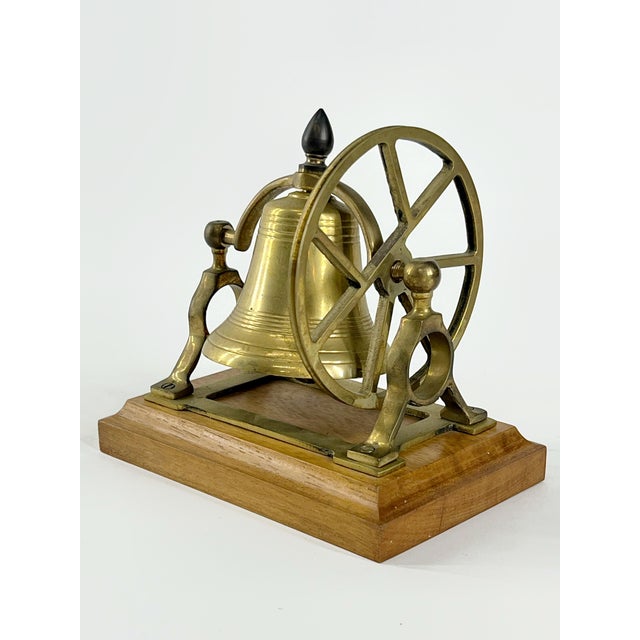 Vintage solid brass desk ships bell. Works and rings well. 7" x 4.75" x 6.5"