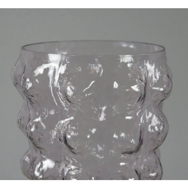 Circa 1970 Lavender French Art Deco Bubble Vase, For Sale - Image 4 of 4