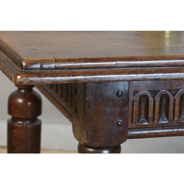 Brown Antique Renaissance Style Table, 1800s For Sale - Image 8 of 10