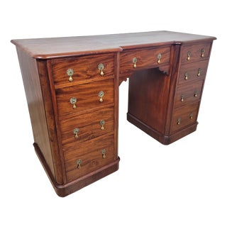 English Victorian Writing Desk in Mahogany, 1890 For Sale
