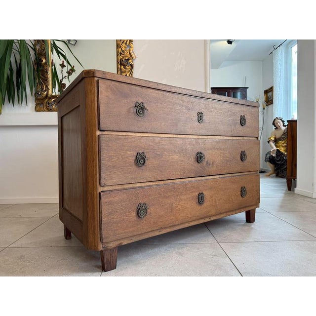 Brown Biedermeier Chest of Drawers in Pine For Sale - Image 8 of 14