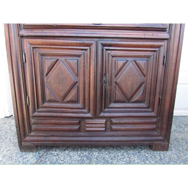 French 18th. Century Paneled French Armoire From Normandy For Sale - Image 3 of 18