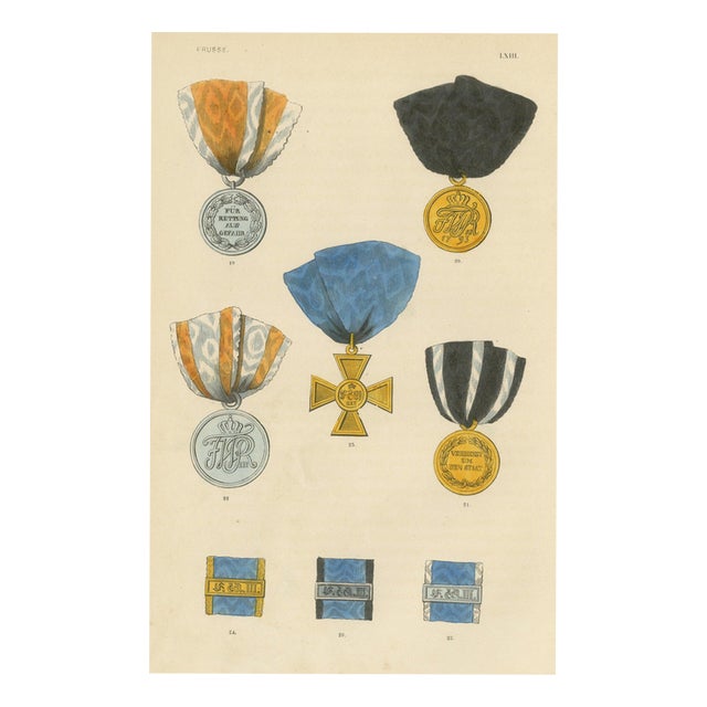 Prussian Medals, 1844, Paper For Sale