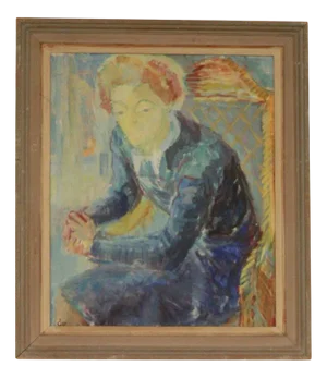 Nils Öst, Portrait, 1960s, Oil on Canvas, Framed