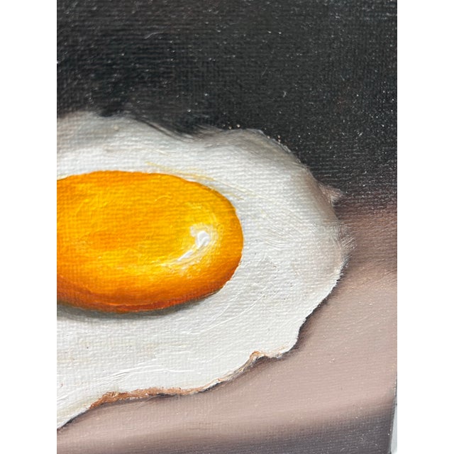 Contemporary Original Fried Egg Still Life Painting by Jane Palmer For Sale - Image 3 of 6