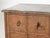 Charming scandinavian chest of drawers in original paint, with curved front, with marble painted top, 18th century h. 90...