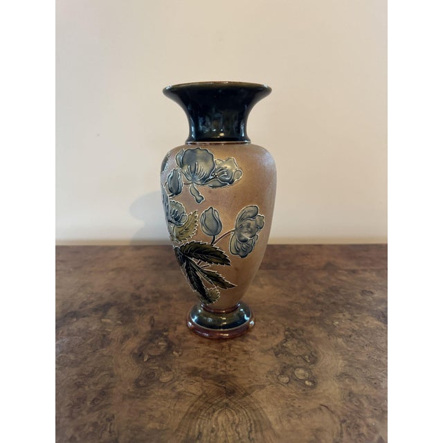 Fantastic quality antique Doulton Lambeth vase having a fantastic quality Dolton stoneware vase with stunning decoration...