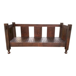 1900s Mission-Style Daybed With Slatted Seat For Sale