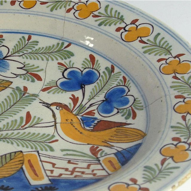 Antique 19th Century Ceramic Dutch Delft Plate For Sale - Image 9 of 11