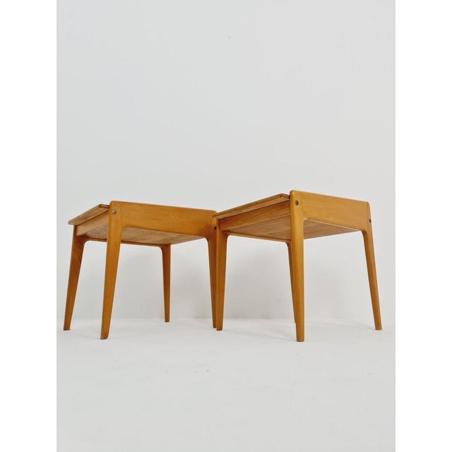 Brown Mid-Century Danish Teak and Oak Side Tables from Kurt Østervig, 1960s For Sale - Image 8 of 11