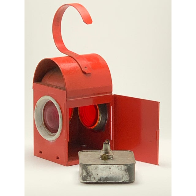 Red 1940s Red Kenyon Ken Lite Lantern For Sale - Image 8 of 11