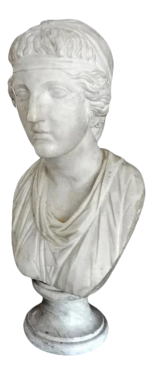 17th Century Italian Carrara Marble Bust of a Classical Roman