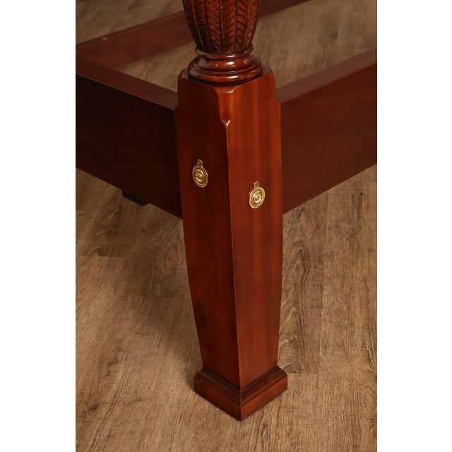 Councill King Size Mahogany Poster Bed Frame For Sale - Image 10 of 18
